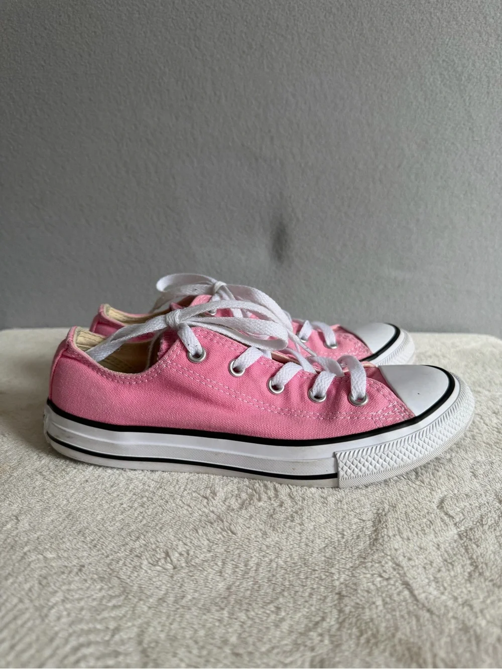 Converse All Star Shoes Size 2 Girls Pink Foam Sneaker